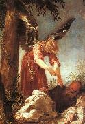ESCALANTE, Juan Antonio Frias y An Angel Awakens the Prophet Elijah dfg USA oil painting artist